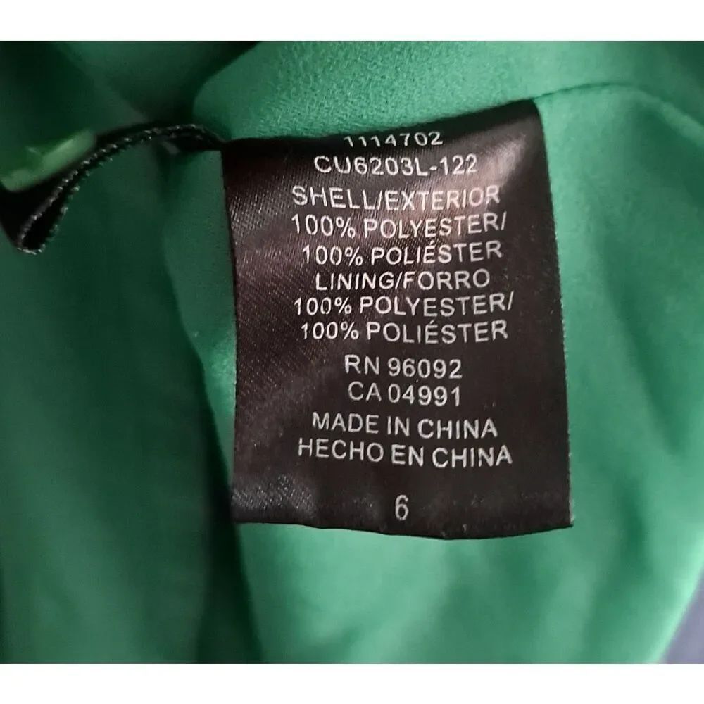 Hilary Radley Sleeveless Sheer Tunic Dress Green 6 - Picture 6 of 6